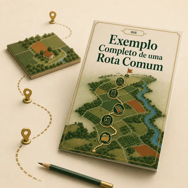 Mockup do bônus Exemplo Completo de uma Rota Comum